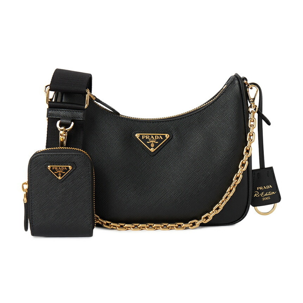 Prada Re Edition 2005 Saffiano leather shoulder bag black